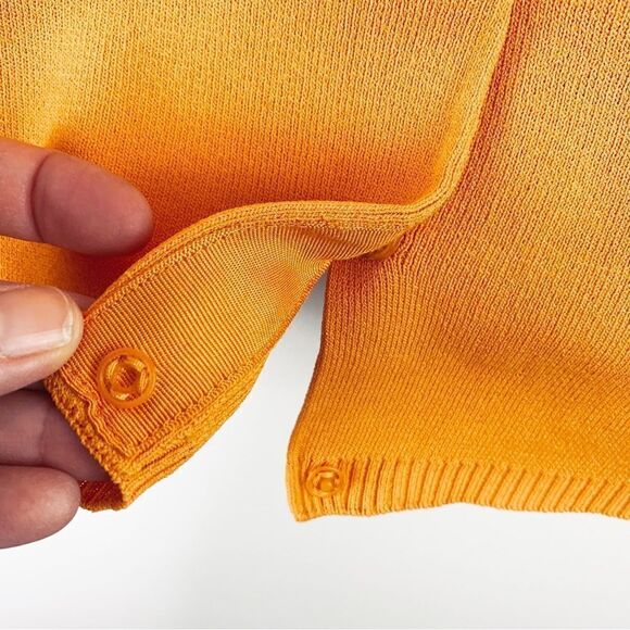 Josephine Chaus Orange Jeweled Short Sleeve Sweater 1X - Picture 11 of 11